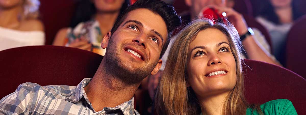 Couple watching movie